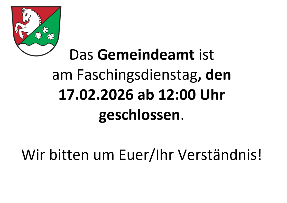 Gemeindeamt geschlossen!